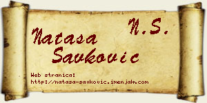 Nataša Savković vizit kartica